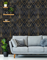 Art Deco Watercolor Geometrical  Wallpaper